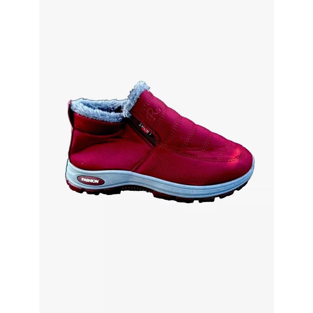 Women's Winter Snow Boots Warm Fur Lined Water Resistant Slip on Ankle Shoes
